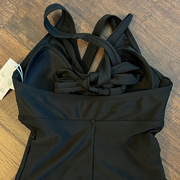 Kona Sol Women's Keyhole Cross Neck Medium Coverage One Piece Swimsuit Size S - Picture 10 of 14